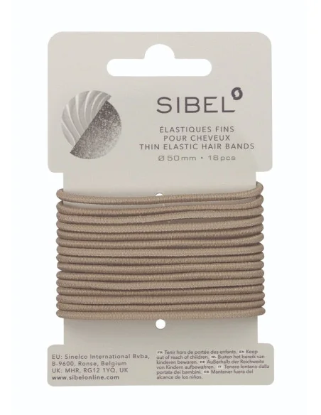 SIBEL GOMAS ELASTICAS BEIGE FINAS ( CARTON 16 UDS.)