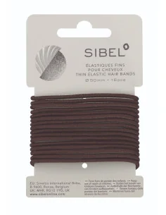 SIBEL GOMAS ELASTICAS MARRON FINAS ( CARTON 16 UDS.)