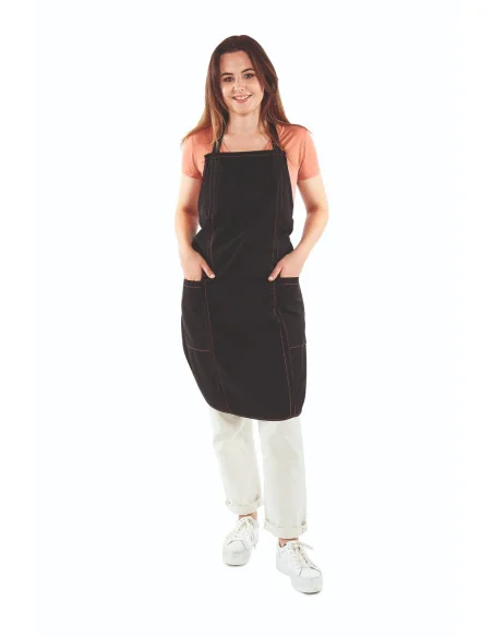SIBEL DELANTAL NEGRO V-FAST