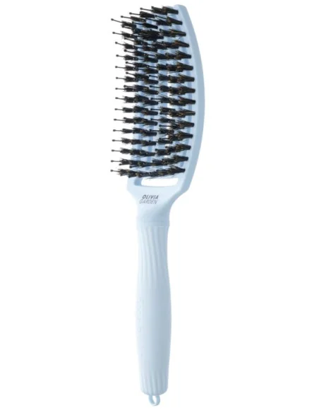 OLIVIA GARDEN FINGERBRUSH BOAR & NYLON MEDIUM PASTELL BLUE