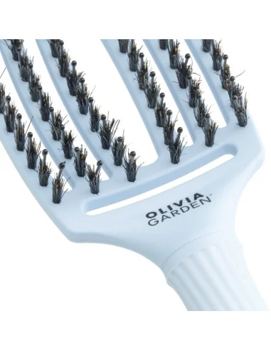 OLIVIA GARDEN FINGERBRUSH BOAR & NYLON MEDIUM PASTELL BLUE
