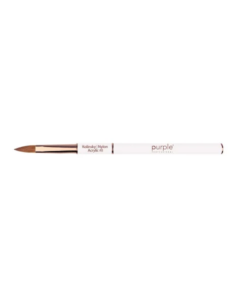 PURPLE PINCEL OVAL PARA ACRILICO #8 (75% KOLINSKY + 25% NYLON)