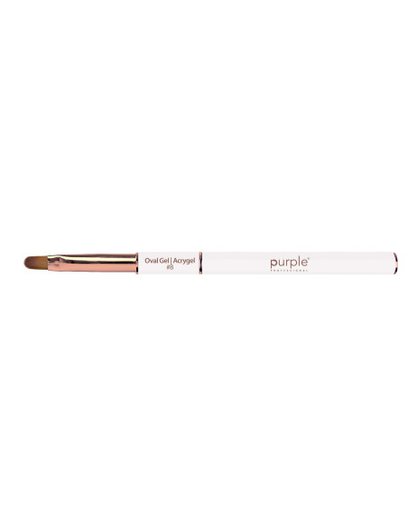 PURPLE PINCEL OVAL PARA GEL Y ACRYGEL #8 (NYLON)