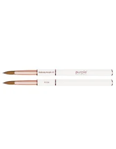 Purple Pincel Oval para Acrilico #8 (100% Kolinsky)
