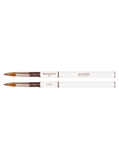PURPLE PINCEL OVAL PARA ACRILICO #8 (100% RACCOON)