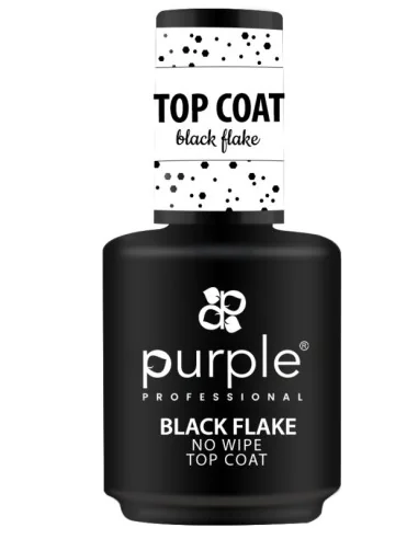PURPLE BLACK FLAKE NO WIPE TOP COAT 15ML