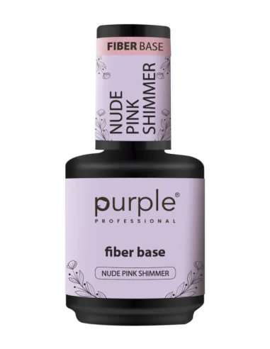 PURPLE FIBER BASE NUDE PINK SHIMMER 15ML