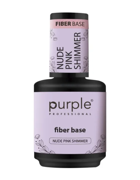 PURPLE FIBER BASE NUDE PINK SHIMMER 15ML
