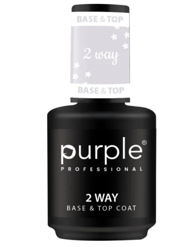 PURPLE 2 WAY BASE & TOP COAT 15ML