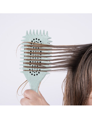 BIFULL HULA WAVES - CURLY METHOD CEPILLO PARA RIZOS VERDE