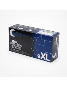 LUNA GUANTES NITRILO NEGROS T/EXTRA GRANDE 100UDS
