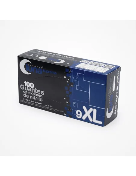 Luna Guantes Nitrilo Negros T/extra Grande 100uds