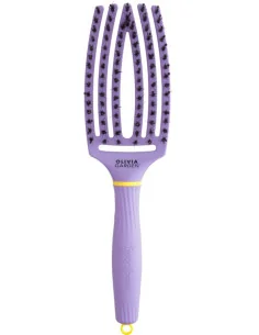 OLIVIA GARDEN FINGERBRUSH BOAR & NYLON MEDIUM SNUGGLE PURPLE 2