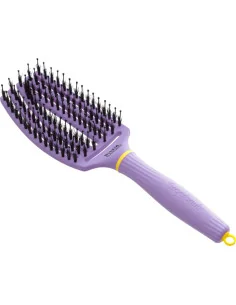 OLIVIA GARDEN FINGERBRUSH BOAR & NYLON MEDIUM SNUGGLE PURPLE