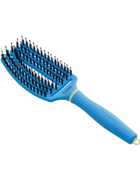 Olivia Garden Fingerbrush Boar & Nylon Medium Turbo Blue