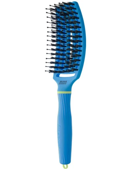 Olivia Garden Fingerbrush Boar & Nylon Medium Turbo Blue