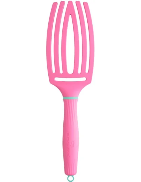 Olivia Garden Fingerbrush Boar & Nylon Medium Lollipop Pink