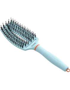 OLIVIA GARDEN FINGERBRUSH BOAR & NYLON MEDIUM BUBBLE BLUE