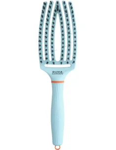 OLIVIA GARDEN FINGERBRUSH BOAR & NYLON MEDIUM BUBBLE BLUE 2