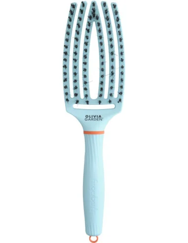 Olivia Garden Fingerbrush Boar & Nylon Medium Bubble Blue