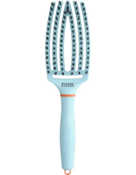 Olivia Garden Fingerbrush Boar & Nylon Medium Bubble Blue