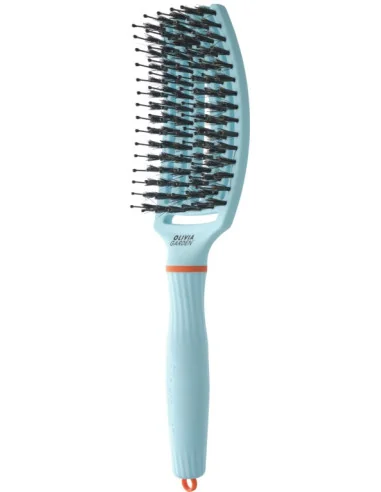 Olivia Garden Fingerbrush Boar & Nylon Medium Bubble Blue