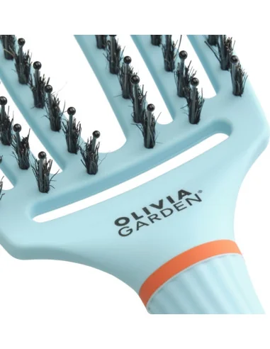 Olivia Garden Fingerbrush Boar & Nylon Medium Bubble Blue