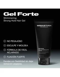 SEBASTIAN GEL FUERTE SHIMMERING STRONG HOLD HAIR GEL 200ML 2