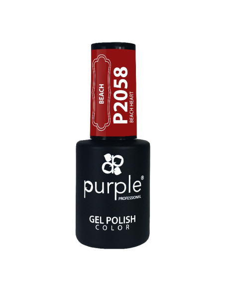 PURPLE GEL POLISH COLOR BEACH HEART 10ML