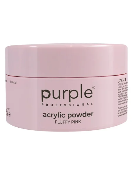 PURPLE ACRYLIC POWDER FLUFFY PINK 80GR