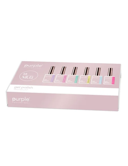 Purple Kit Gel Polish Numero nr.15 (6 X 10ml)