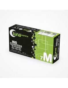 LUNA GUANTES NITRILO NEGROS T/MEDIANA 100UDS