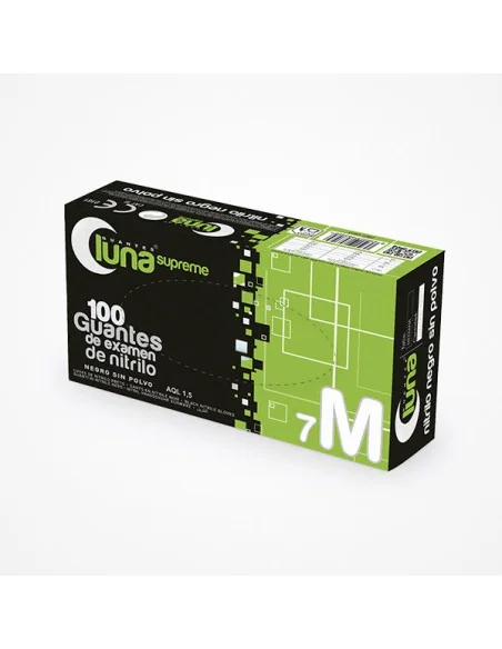 Luna Guantes Nitrilo Negros T/mediana 100uds | Mathiss Ibiza