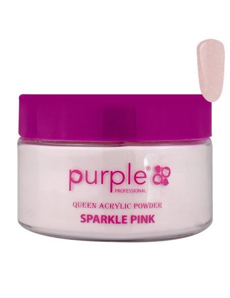 ***PURPLE POLVO ACRILICO SPARKLE PINK 50GR***