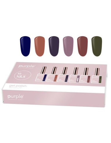 PURPLE KIT GEL POLISH NUMERO NR.8.1 (6 X 10ML)