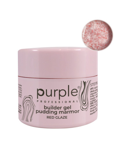 PURPLE BUILDER GEL PUDDING MARMOR RED GLAZE 15GR