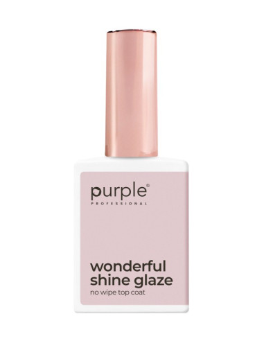 PURPLE WONDERFUL SHINE GLAZE NO WIPE TOP COAT 15ML