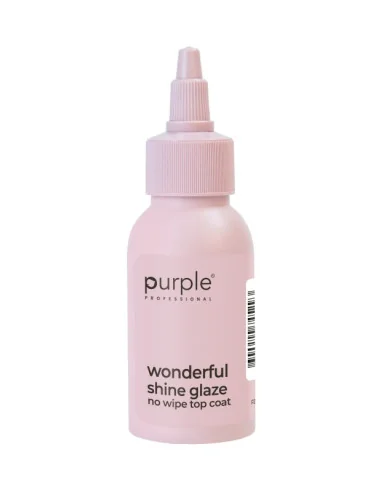 PURPLE WONDERFUL SHINE GLAZE NO WIPE TOP COAT 60ML (RECARGA)