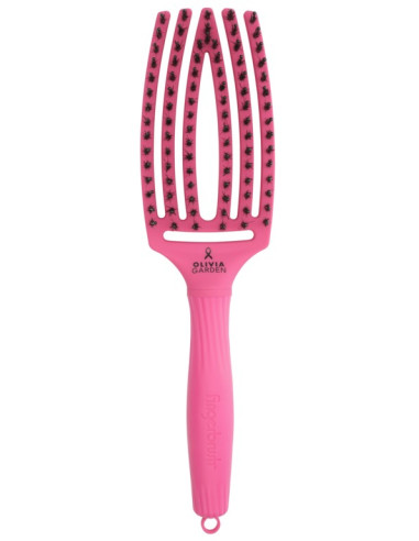 OLIVIA GARDEN FINGERBRUSH BOAR & NYLON PINK INK THINK PINK COLLECTION
