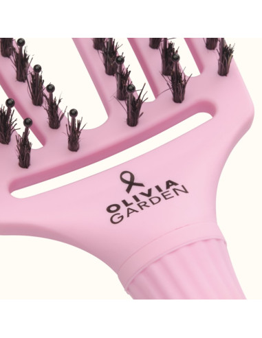 OLIVIA GARDEN FINGERBRUSH BOAR & NYLON PAPER BLUSH THINK PINK COLLECTION
