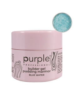 Purple Builder Gel Pudding Marmor Blue Water 15gr