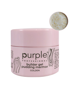 Purple Builder Gel Pudding Marmor Golden 15gr