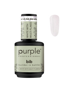 Purple Builder In Bottle White Multi Flakes 15ml