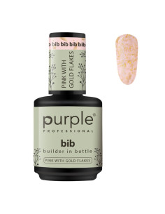 Purple Builder In Bottle Pink Gold Flakes 15ml