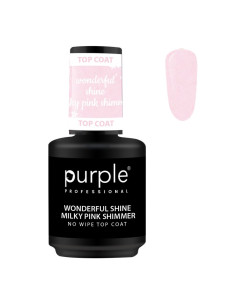 Purple Wonderful Shine Milky Pink Shimmer Top Coat 15ml