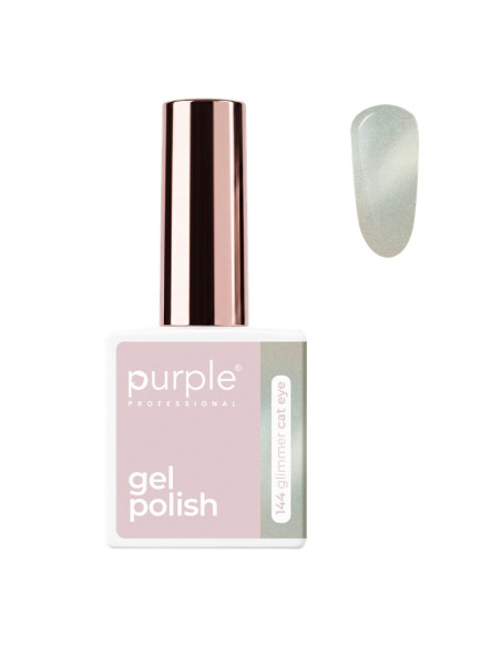 Purple Gel Polish 144 Glimmer Cat Eye 10ml | Mathiss Ibiza