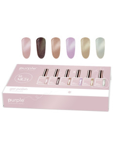 Purple Kit Gel Polish Nº 24 Cat Eye (6 x 10 ml)