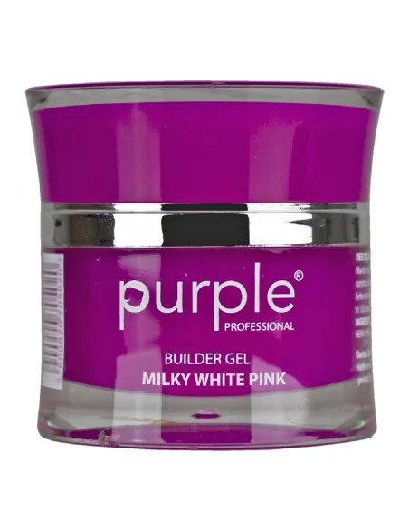 ***PURPLE GEL DE CONSTRUCCION CLASSIC MILKY WHITE PINK 15GR***
