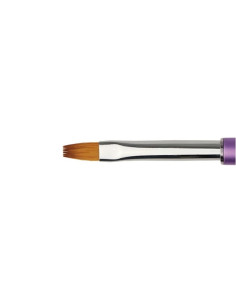 ***PURPLE PINCEL DECORADO NYLON #6 FLAT PARA GEL*** 2