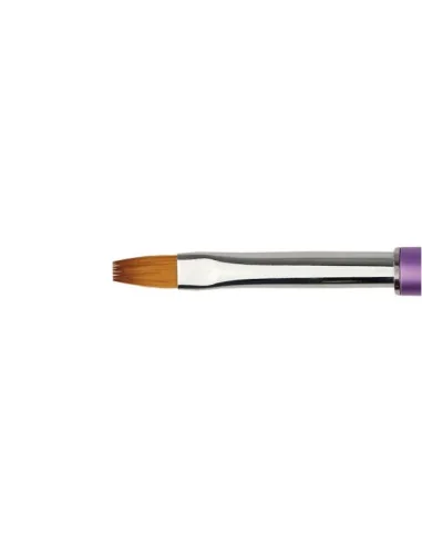 ***PURPLE PINCEL DECORADO NYLON #6 FLAT PARA GEL***